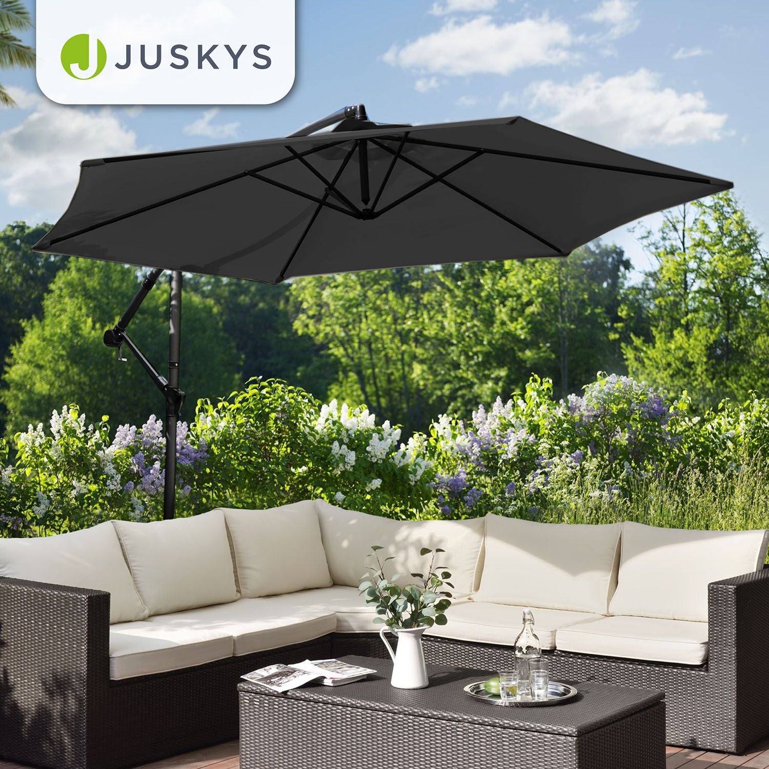 juskys-ampelschirm-brazil-3-m-grau-mit-st-nder-kurbel-und-h-lle image 7