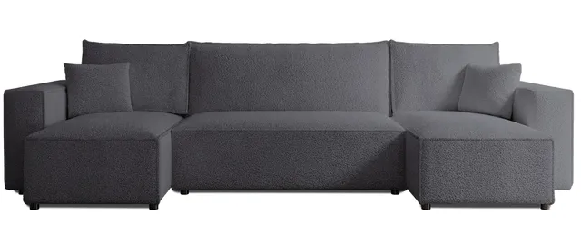 selsey-scarlo-u-form-ecksofa-mit-schlaffunktion-und-stauraum-dunkelgrau-boucl image 1