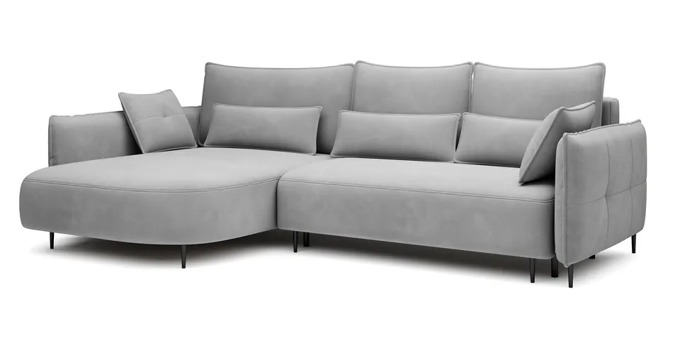 selsey-oblivio-ecksofa-l-links-mit-schlaffunktion-und-stauraum-grauer-samt image 1