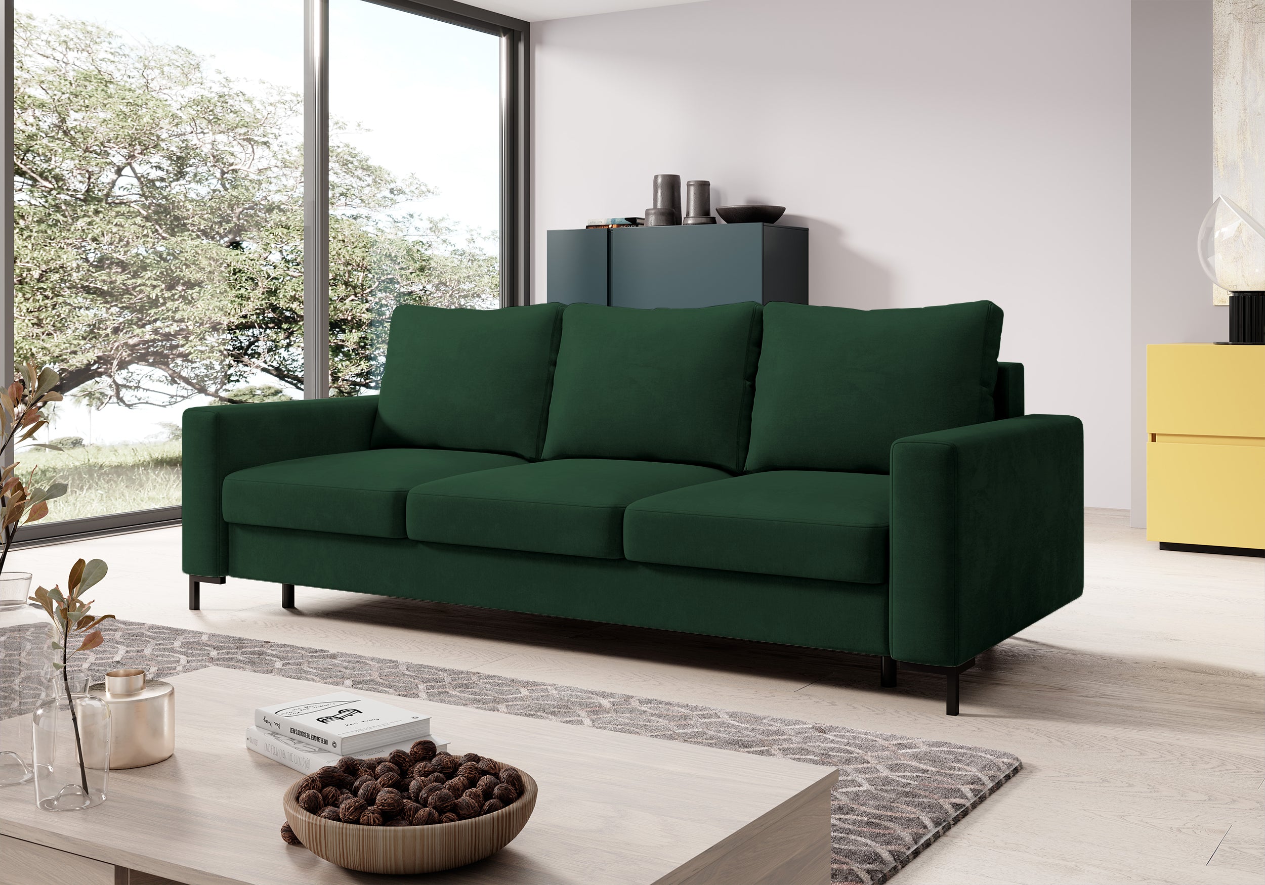 selsey-mokpeo-dreisitziges-schlafsofa-mit-stauraum-gr-n-pflegeleichter-samtstoff image 3