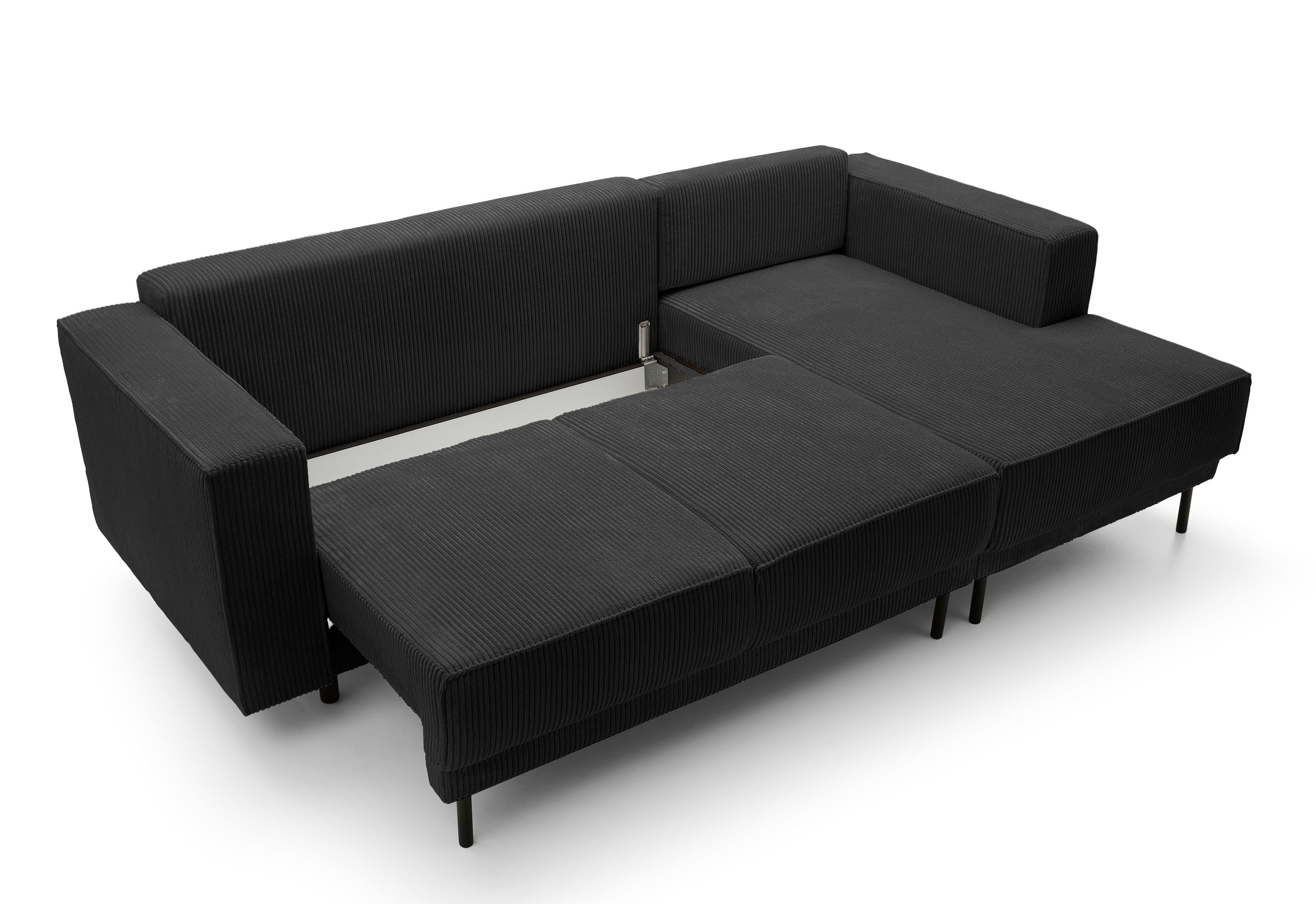 selsey-rodario-mini-ecksofa-l-form-mit-schlaffunktion-und-stauraum-schwarzer-cor image 6
