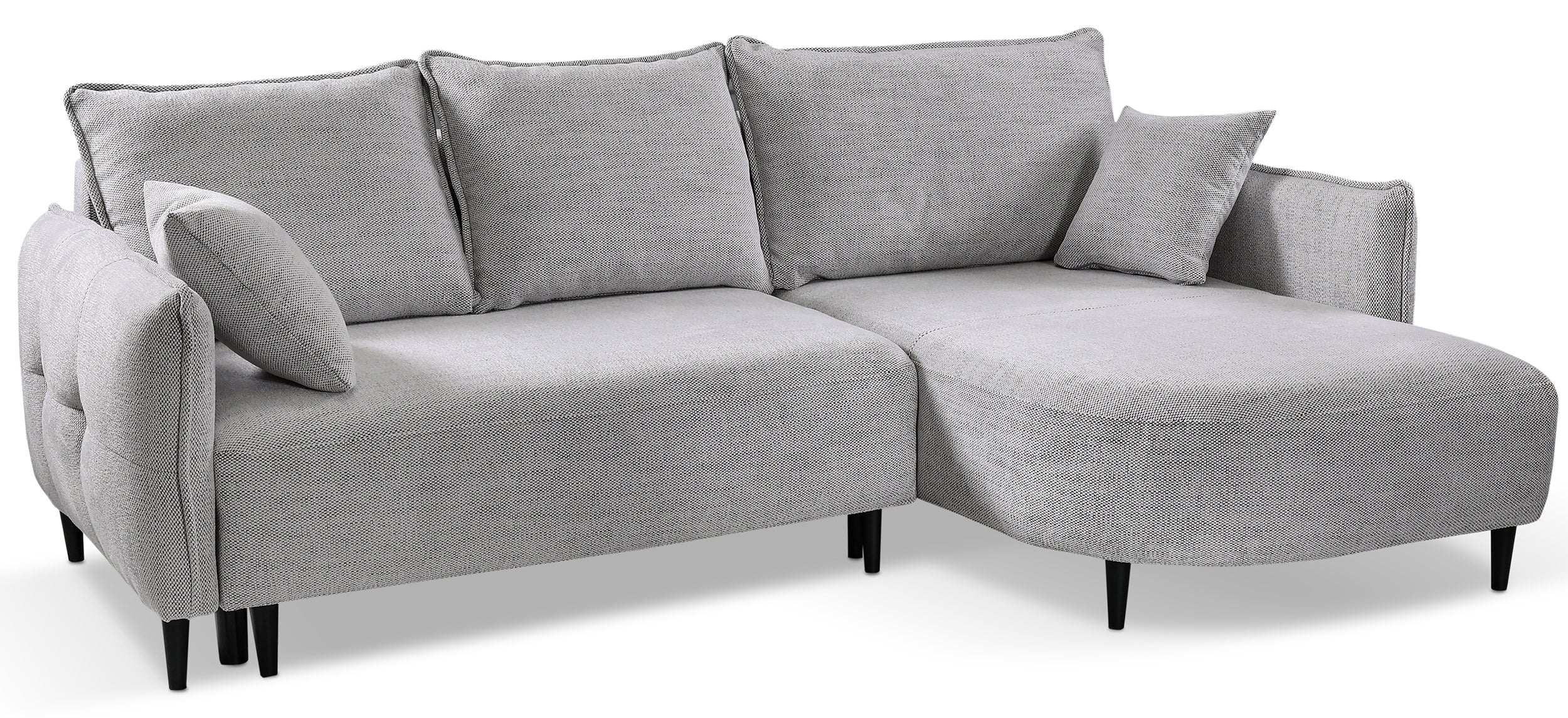 selsey-oblivio-mini-ecksofa-mit-schlaffunktion-rechts-l-form-hellgrau-flechtstof image 1