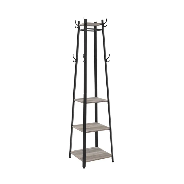 vasagle-kleiderst-nder-mit-3-ablagen-garderobenst-nder-vintage-stil image 1