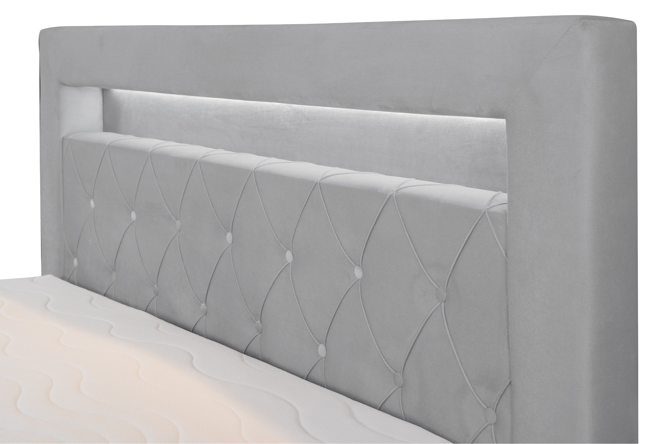 selsey-goldess-kontinentalbett-140x200-cm-grauer-samt-mit-stauraum-und-led-beleu image 4