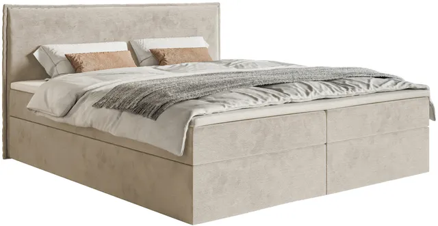 selsey-softie-kontinentalbett-140x200-cm-mit-stauraum-und-topper-beige-velours-w image 1