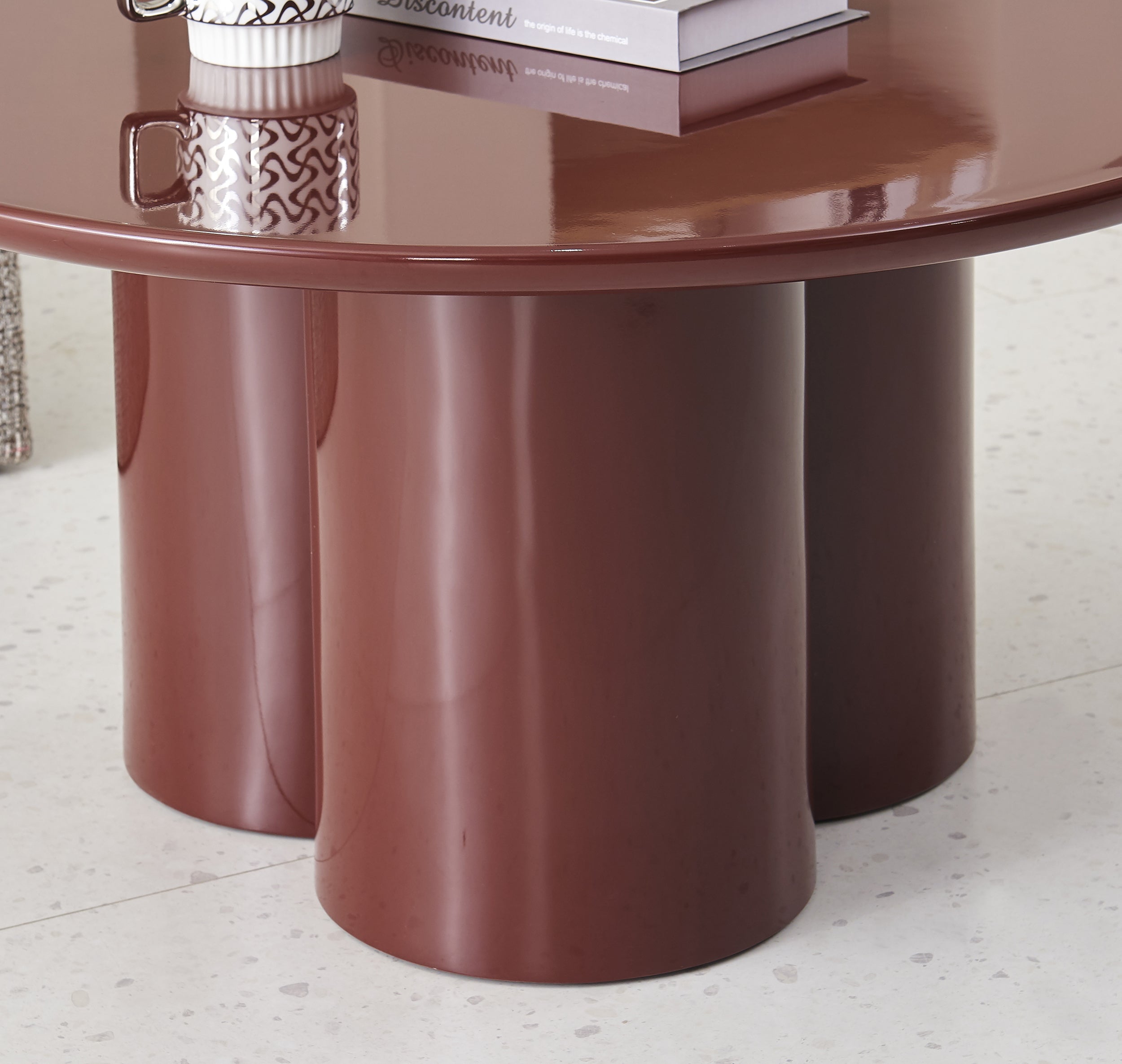 selsey-roulness-runder-couchtisch-80-cm-bordeaux-hochglanz image 5