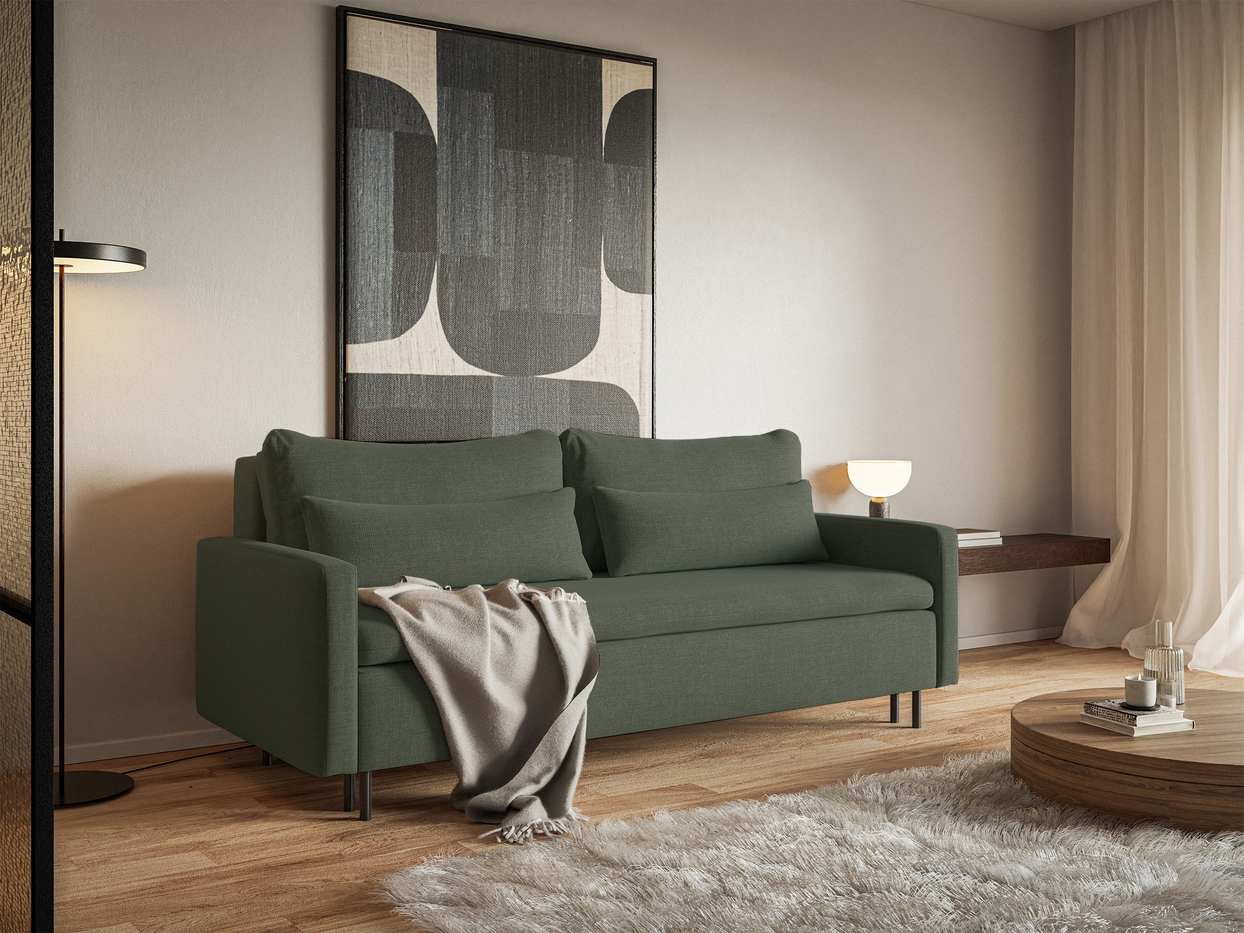 selsey-umpro-dreisitziges-schlafsofa-dunkelgr-n-chenille-easy-clean image 4