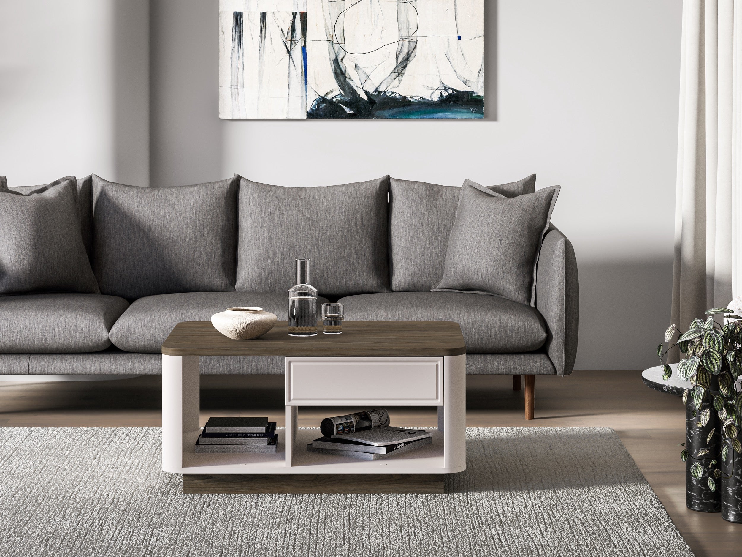 selsey-vilavio-couchtisch-60x90-cm-mit-schublade-kaschmir-eiche-windmill-dark image 2