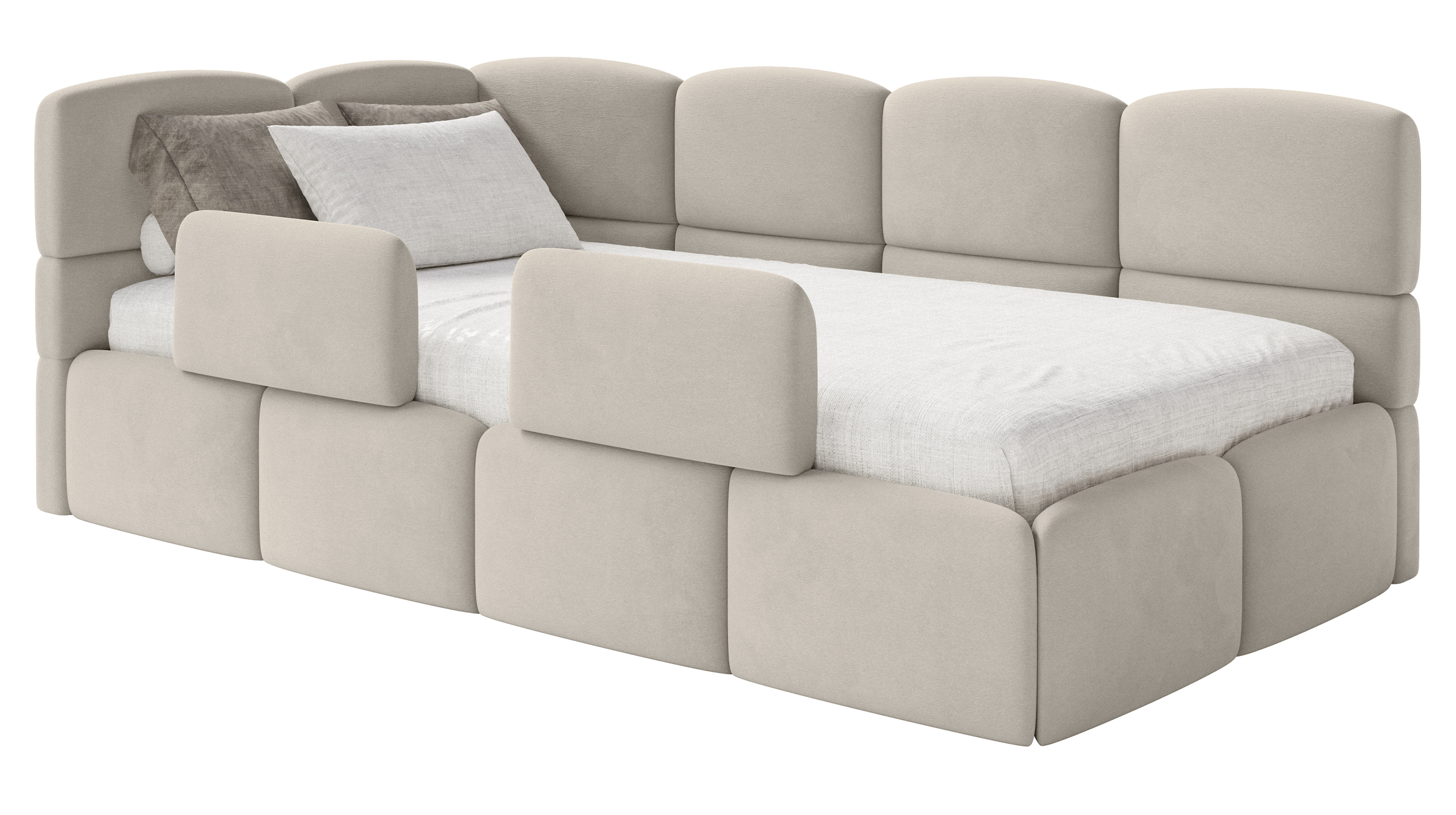 selsey-cloudy-jugendbett-90x200-cm-links-hellbeiger-velours-mit-stauraum image 1