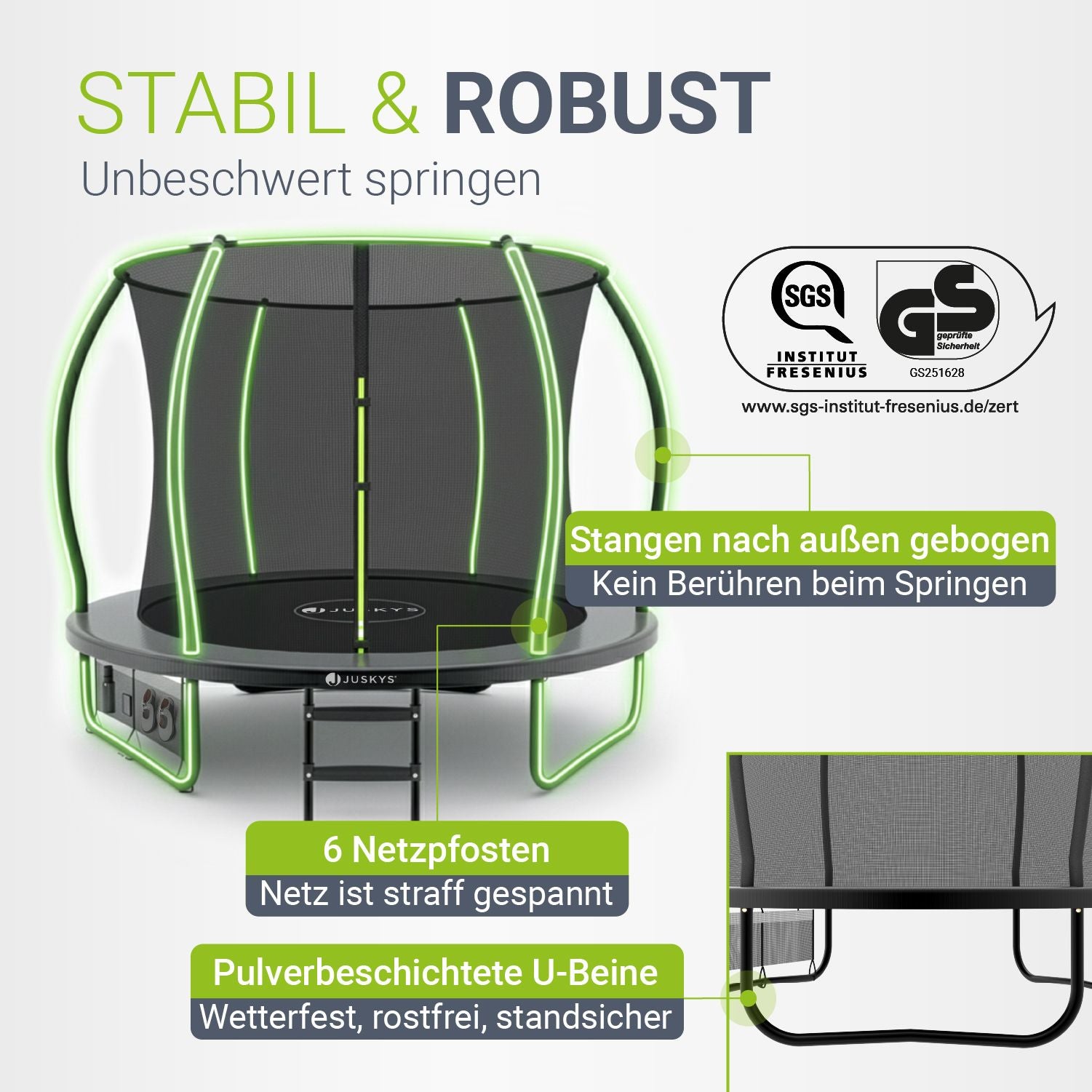 juskys-outdoor-trampolin-skybounce-s-schwarz-anthrazit-mit-sicherheitsnetz image 2
