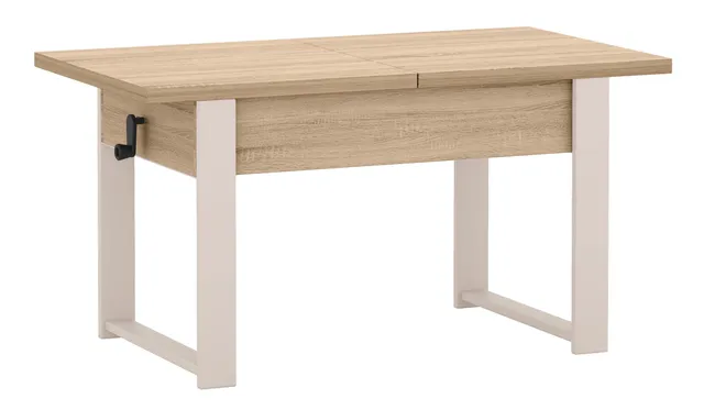 selsey-hugo-ausziehbarer-couchtisch-120-157-x-67-cm-sonoma-eiche-mit-kaschmirbei image 1