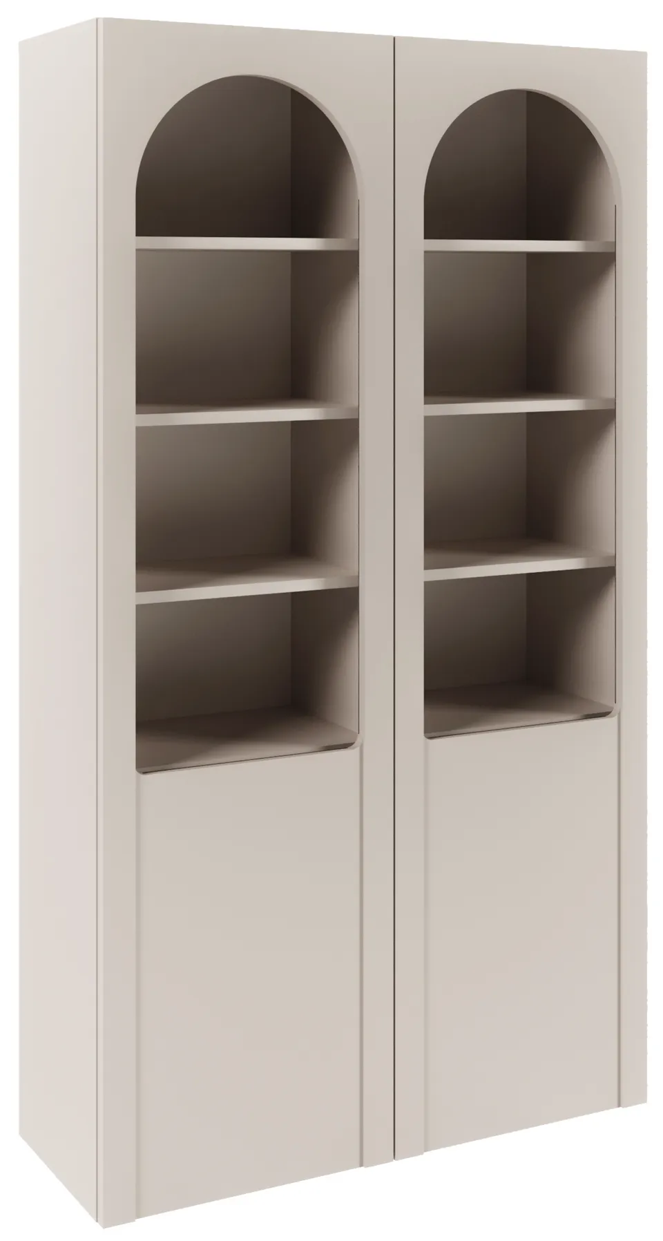 selsey-arkadia-zweifl-gelige-vitrine-100-cm-kaschmir-gefr-ste-verglaste-fronten image 1