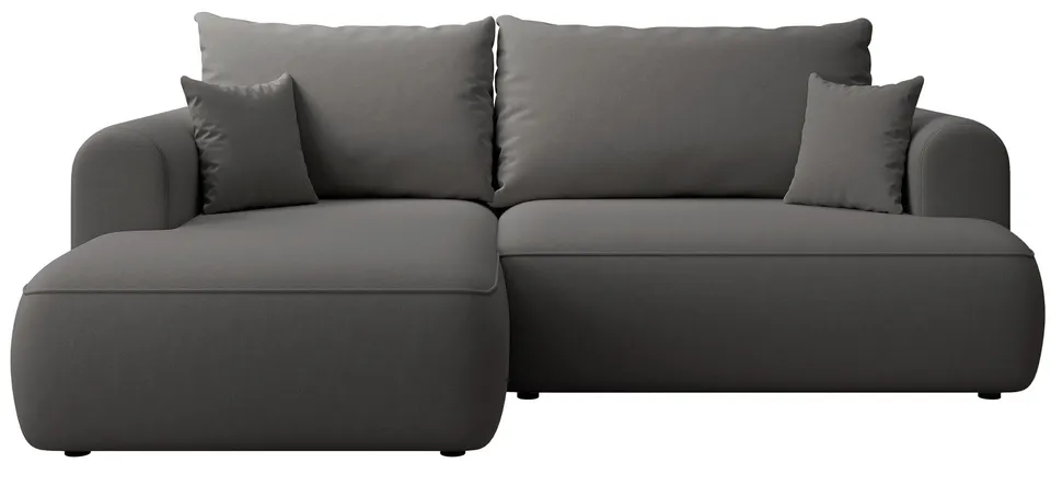 selsey-ovo-mini-ecksofa-links-mit-schlaffunktion-und-stauraum-dunkelgrauer-samt- image 1