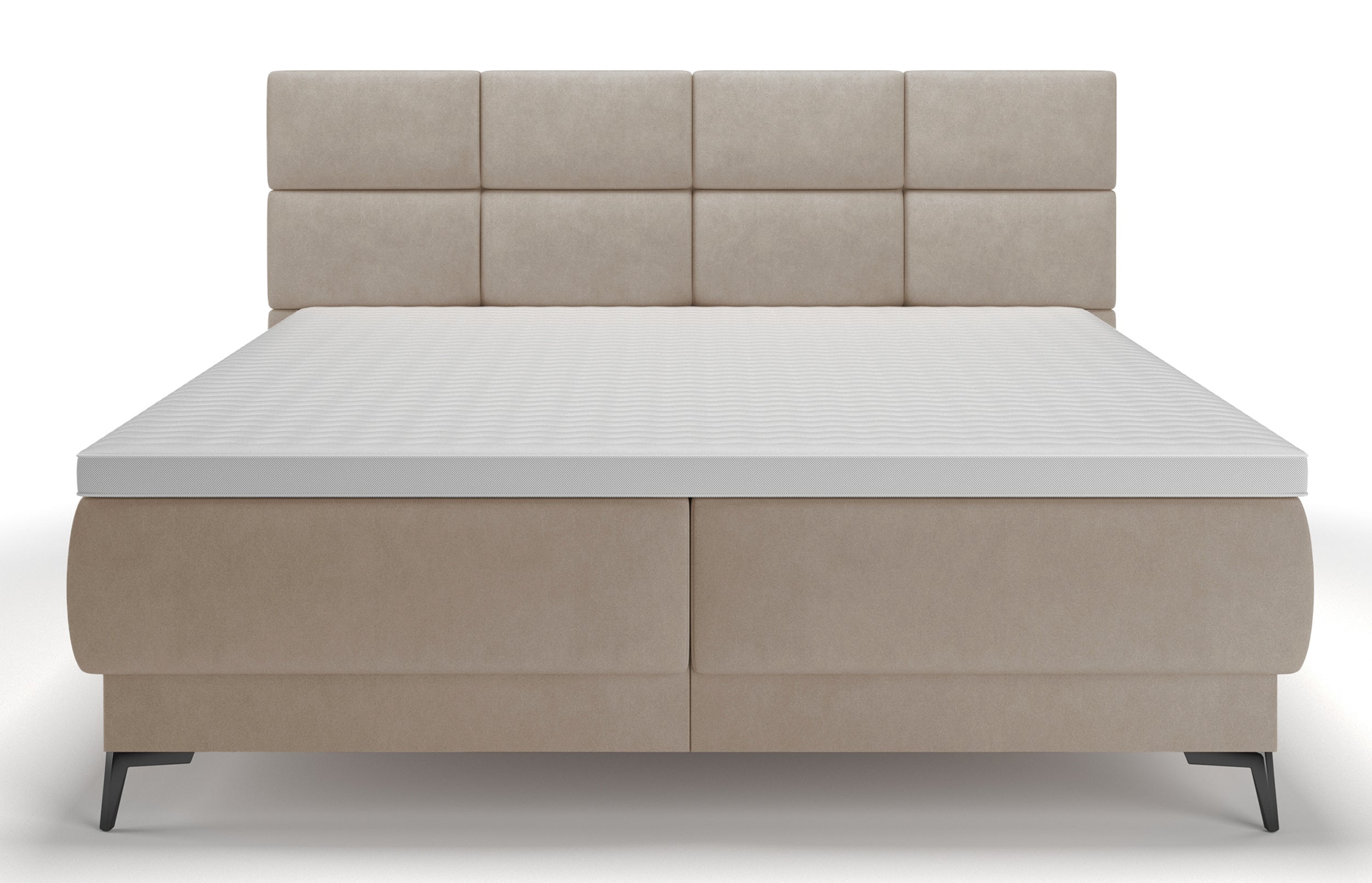 selsey-rektango-kontinentalbett-140x200-cm-mit-stauraum-und-topper-beiger-samt image 5