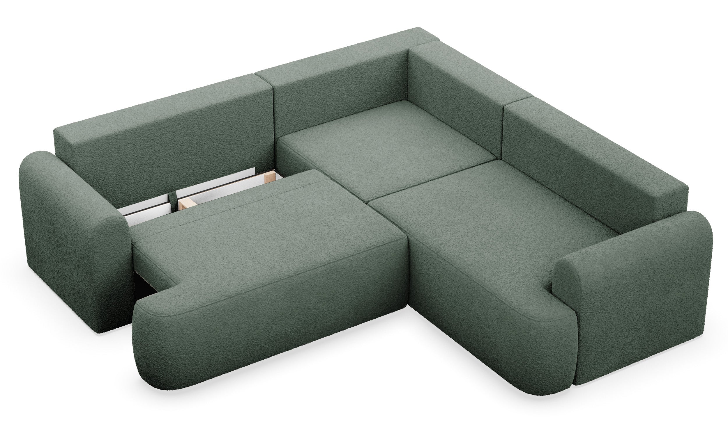 selsey-kaveo-ecksofa-mit-schlaffunktion-l-f-rmig-universell-dunkelgr-ner-samt image 4