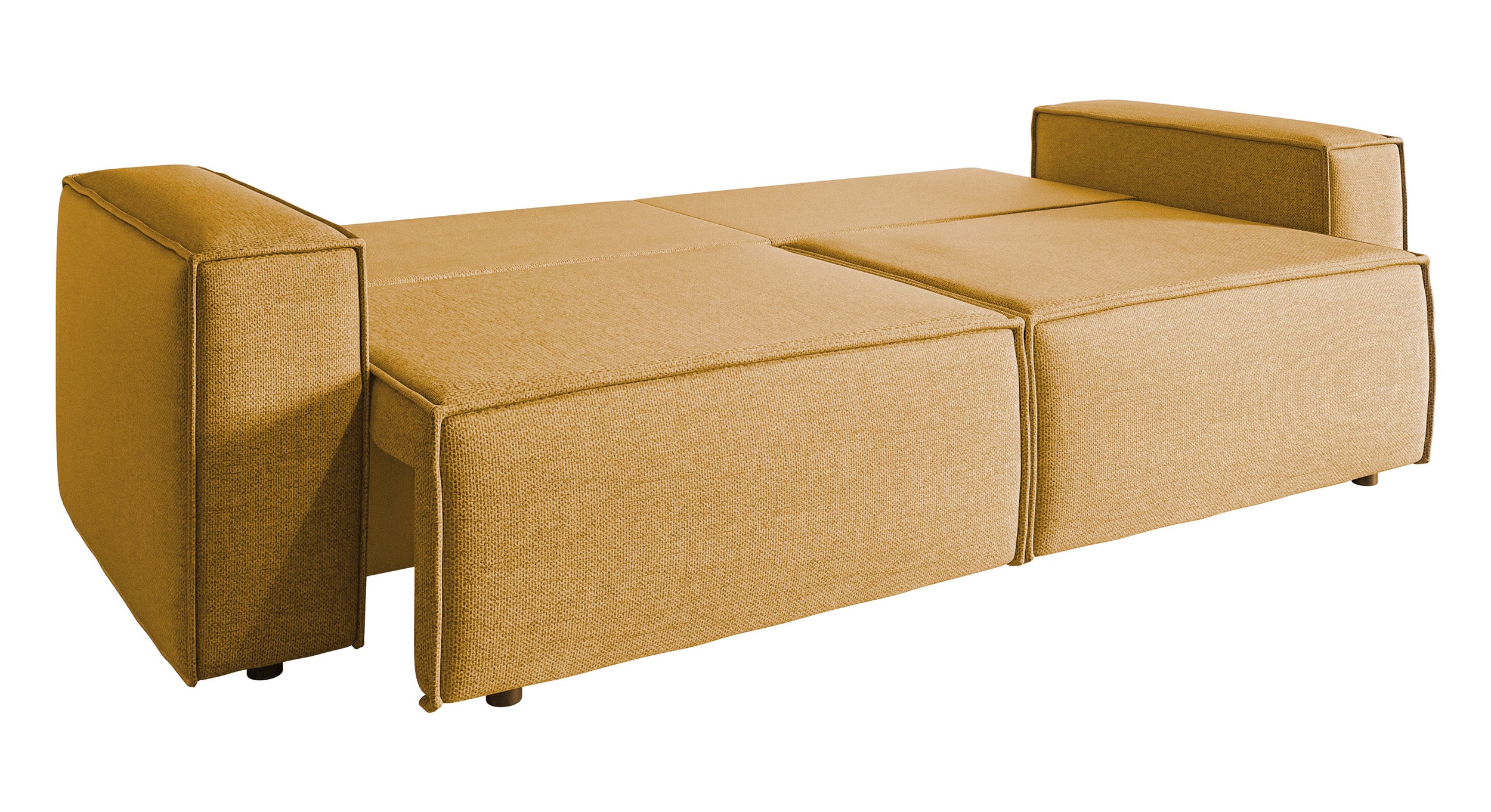 selsey-copertino-dreisitziges-ausklappbares-sofa-senfgelb-pflegeleichtes-geflech image 5