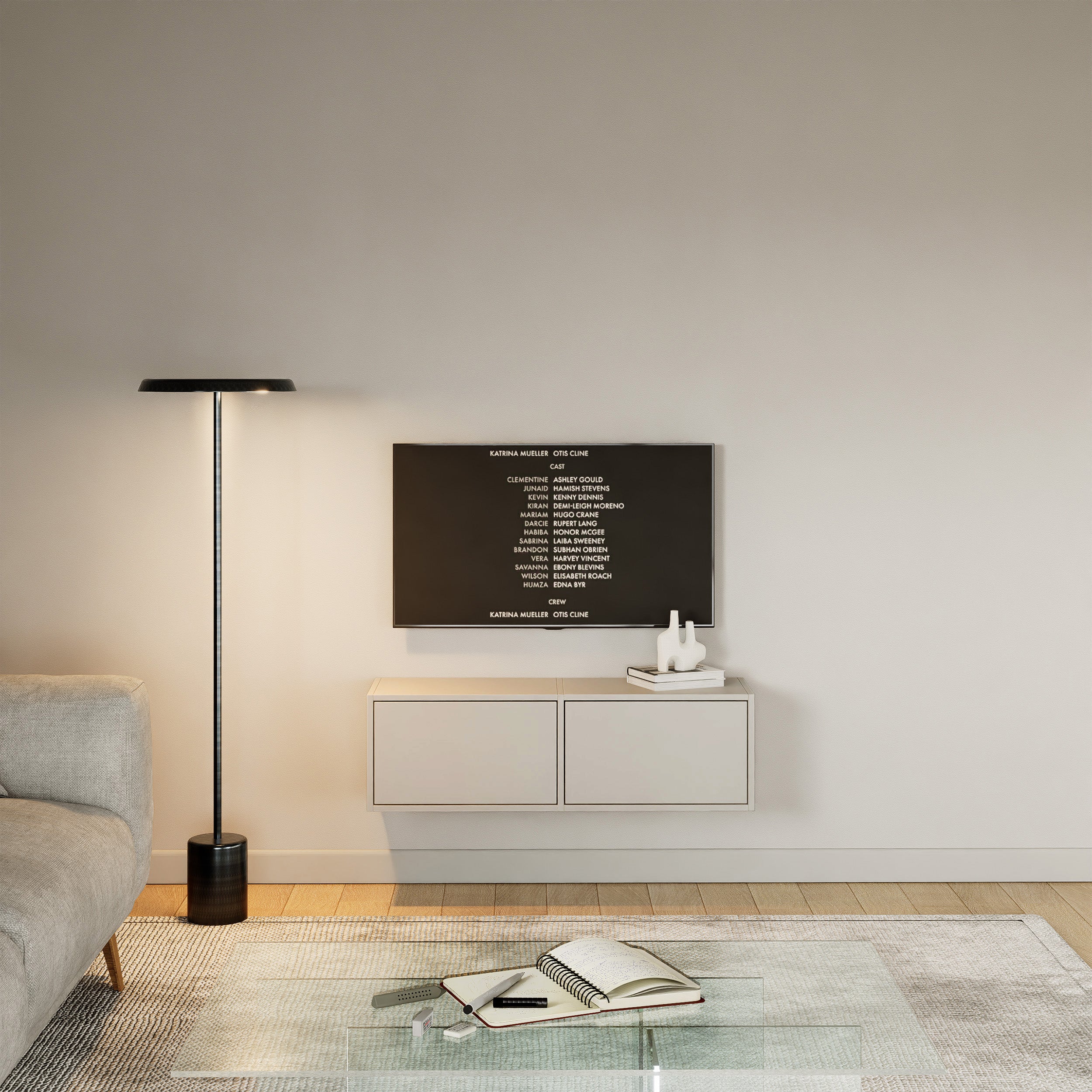 selsey-framme-h-ngender-tv-schrank-100-cm-mit-zwei-klappen-kaschmir image 3