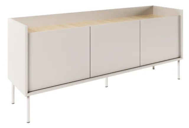 selsey-tv-schrank-tovi-dreit-rig-140-cm-kaschmir-lindberg-eiche image 1