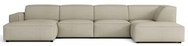 selsey-sellmo-u-modulsofa-rechts-mit-hocker-grau-beige-chenille image 1
