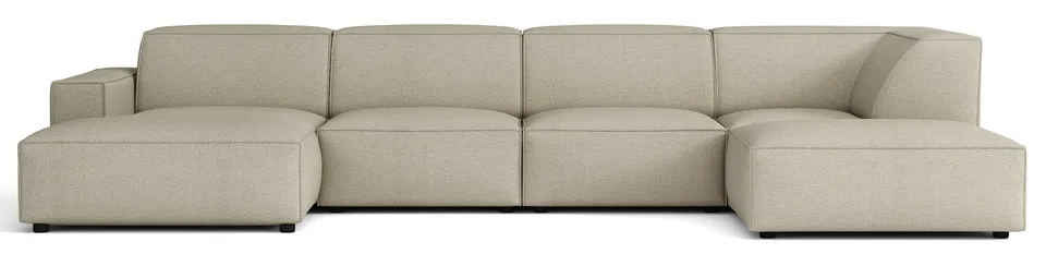 selsey-sellmo-u-modulsofa-rechts-mit-hocker-grau-beige-chenille image 1