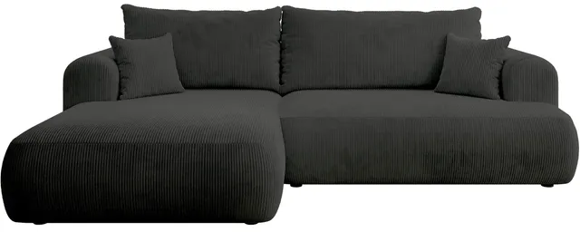 selsey-ovo-cord-ecksofa-mit-schlaffunktion-links-l-form-dunkelgrau image 1