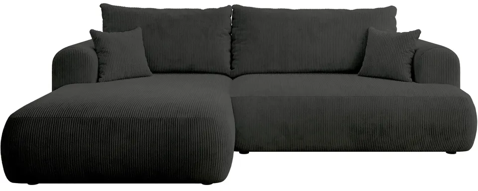 selsey-ovo-cord-ecksofa-mit-schlaffunktion-links-l-form-dunkelgrau image 1