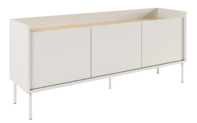 selsey-tovi-tv-schrank-dreit-rig-140-cm-wei-lindberg-eiche image 1