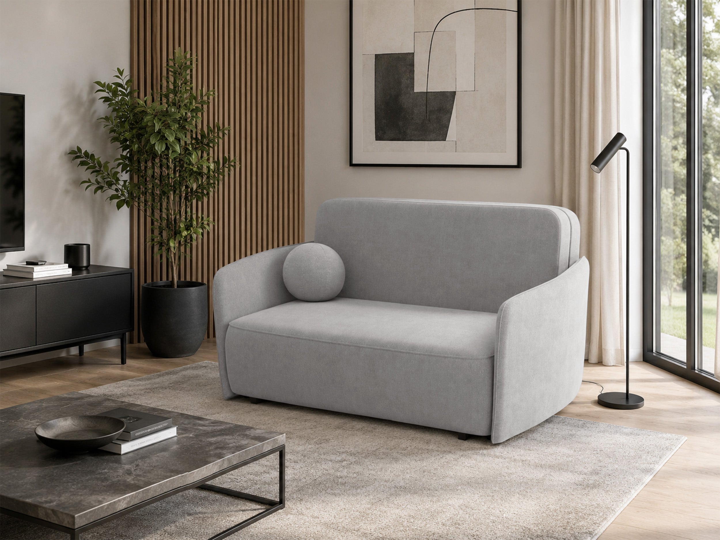 selsey-paxi-ausziehbares-zweiersofa-165-cm-mit-stauraum-hellgrau-chenille image 4