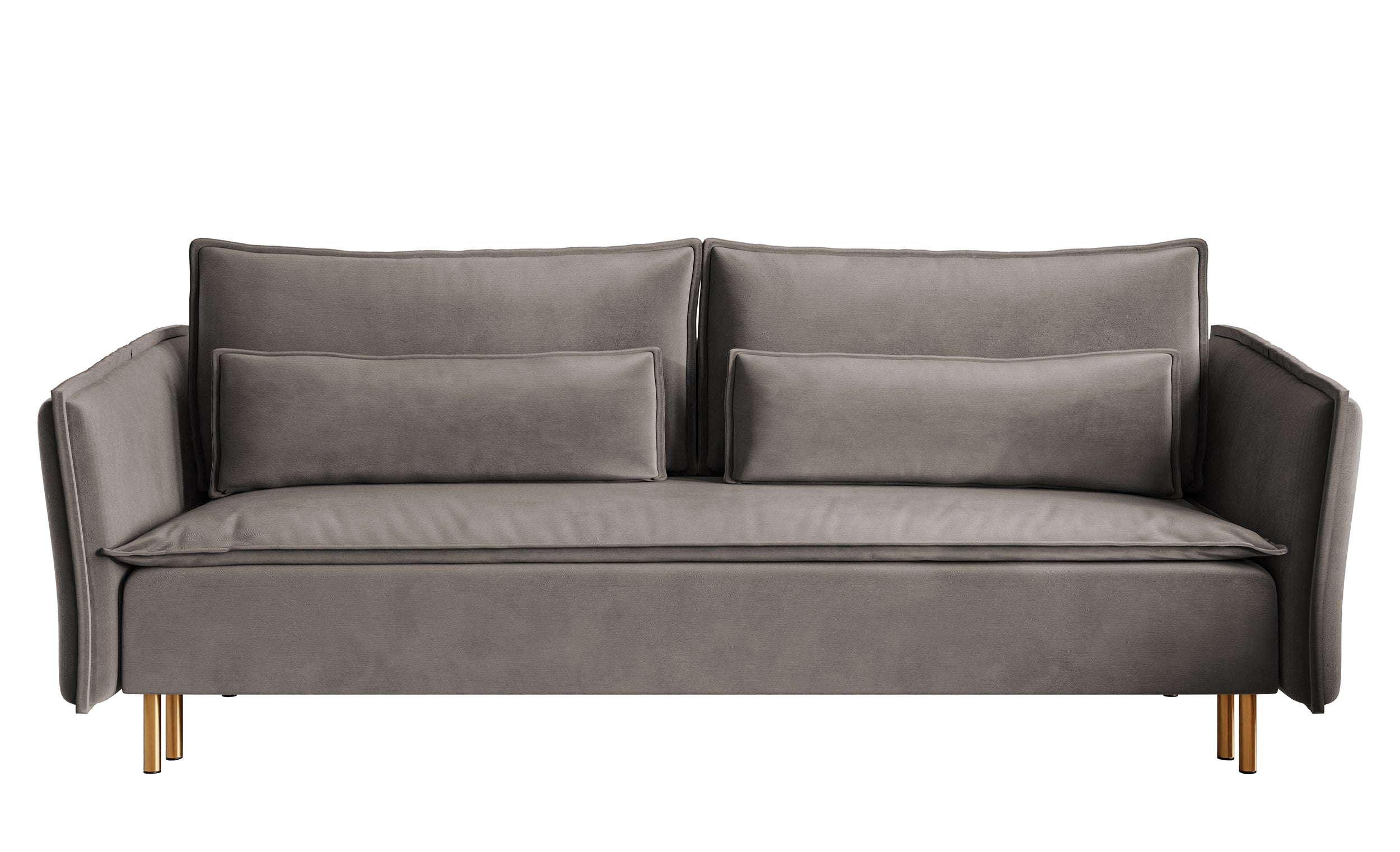 selsey-ummo-dreisitziges-schlafsofa-in-grau-mit-stauraum-hydrophober-samt-golden image 1
