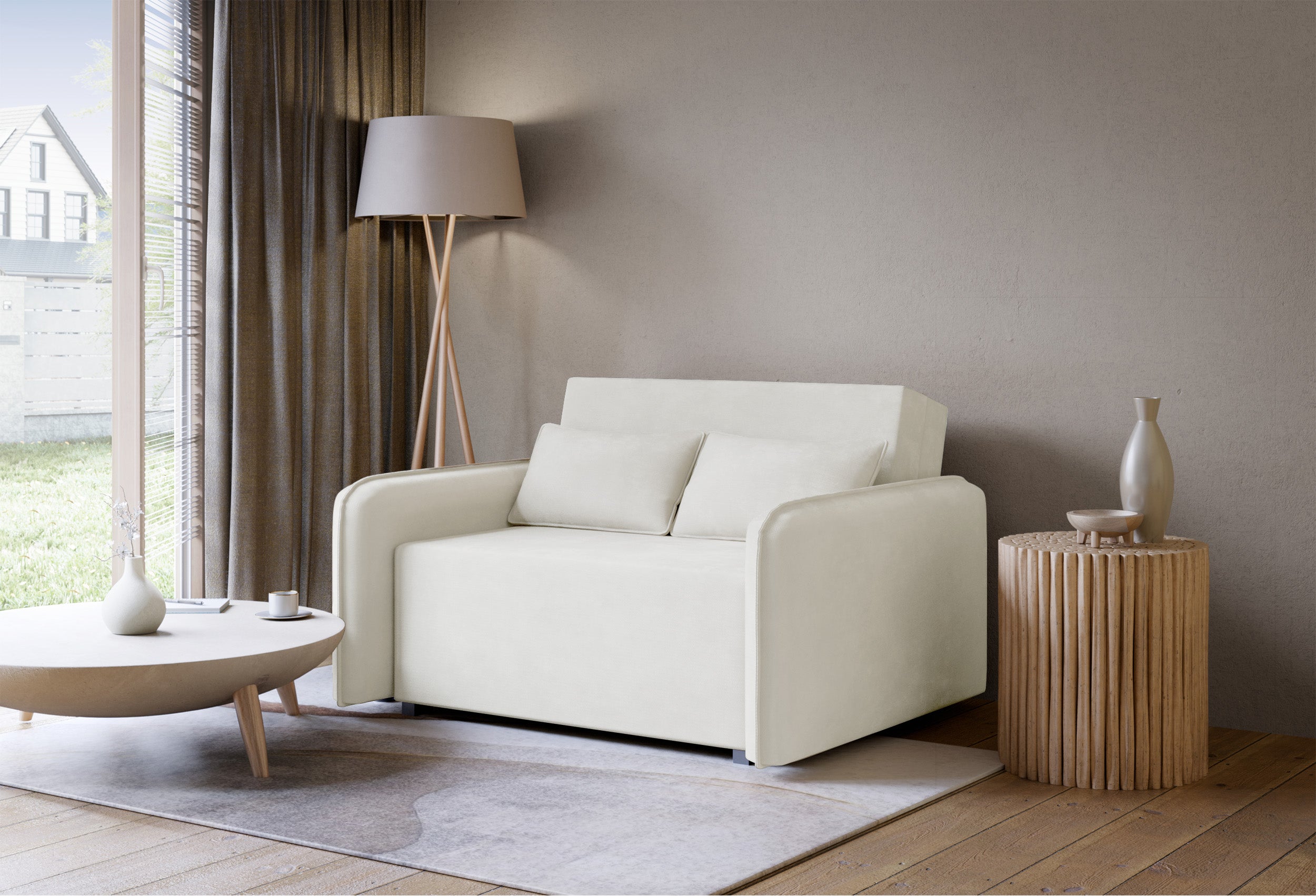 selsey-duelia-zweisitziges-ausklappbares-sofa-mit-stauraum-cremefarbenes-hydroph image 2