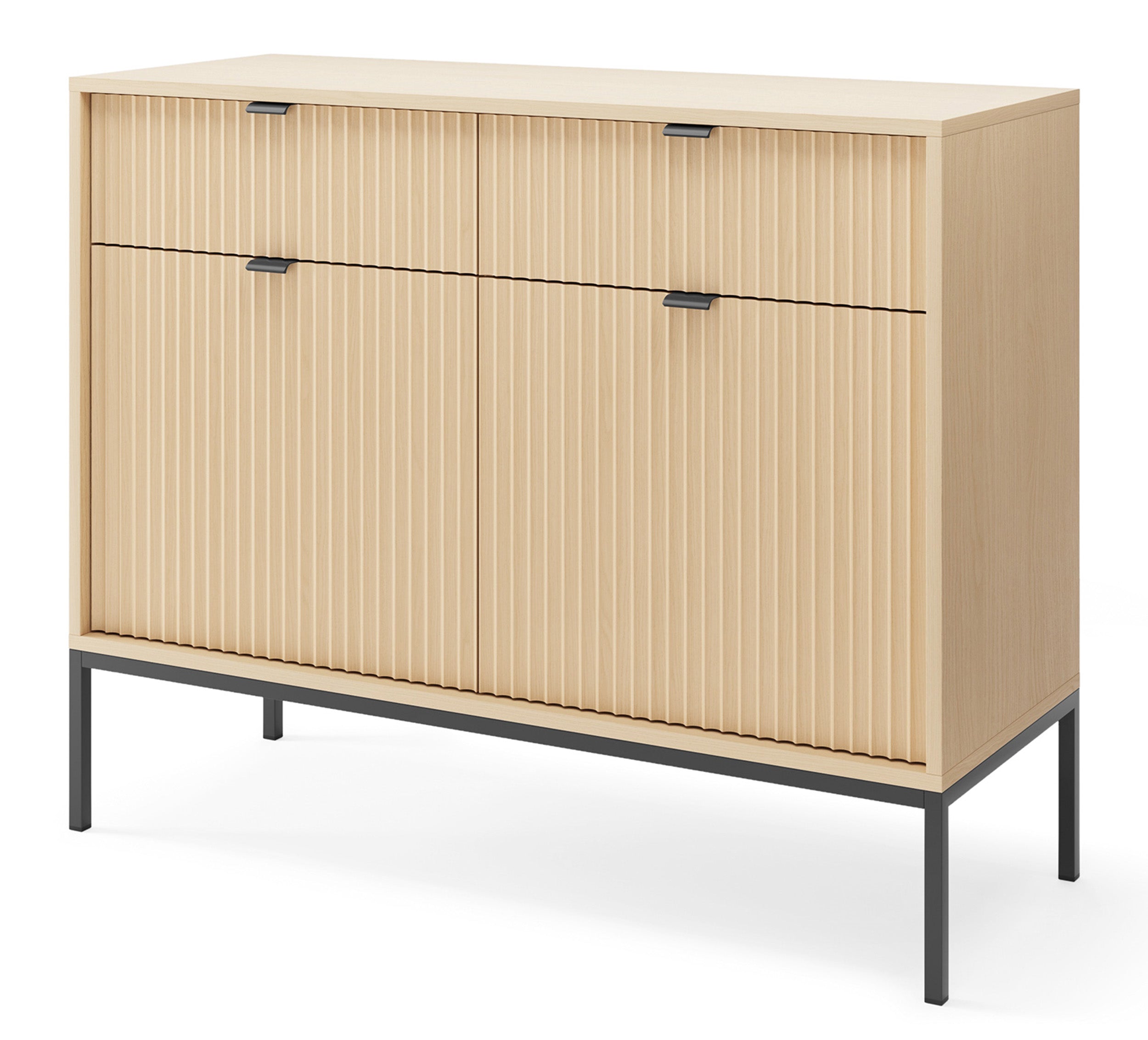 selsey-vellore-kommode-104-cm-zweit-rige-kommode-mit-2-schubladen-geriffelter-fr image 8