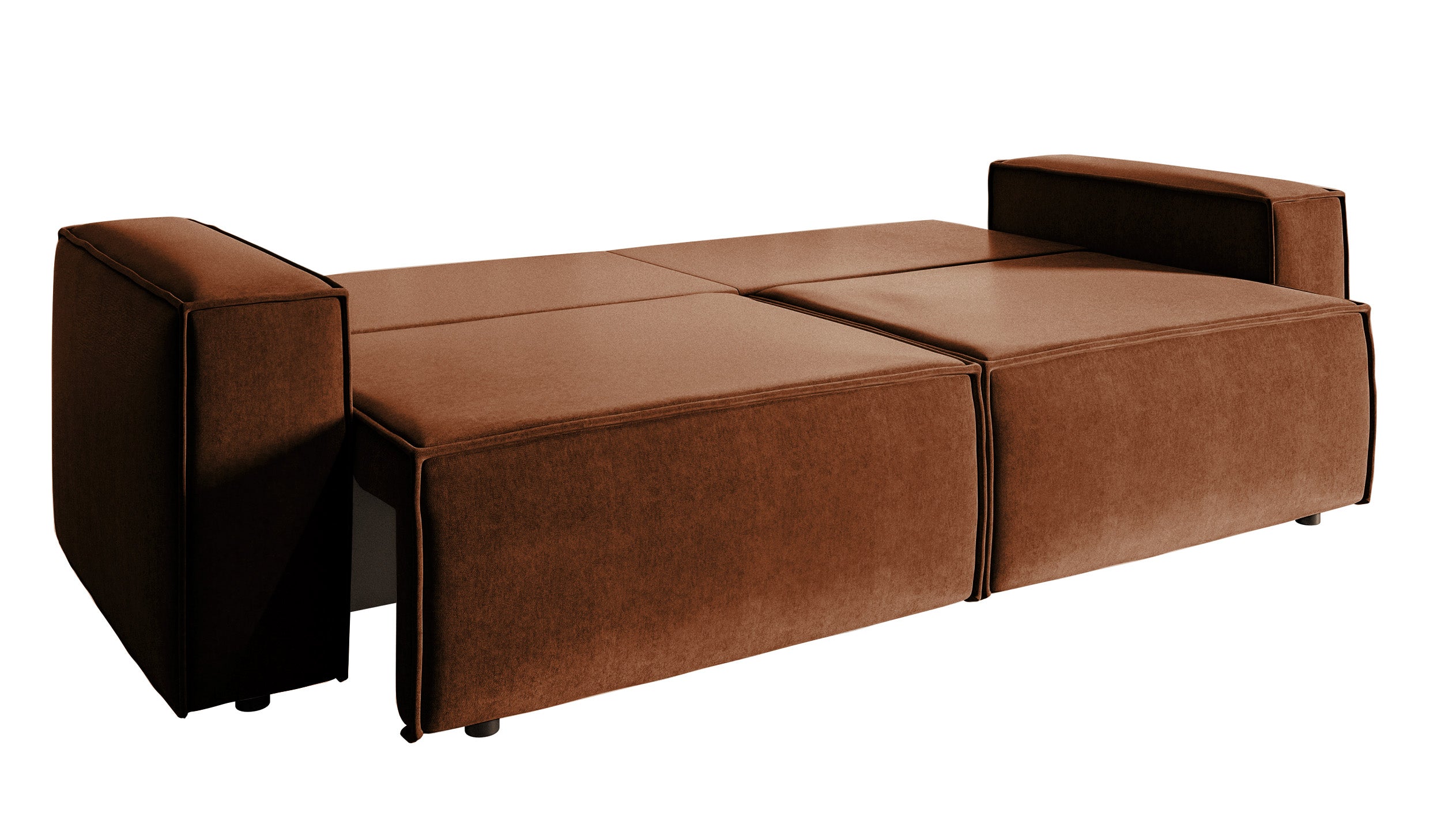 selsey-copertino-dreisitziges-ausklappbares-sofa-kupfer-velours image 5
