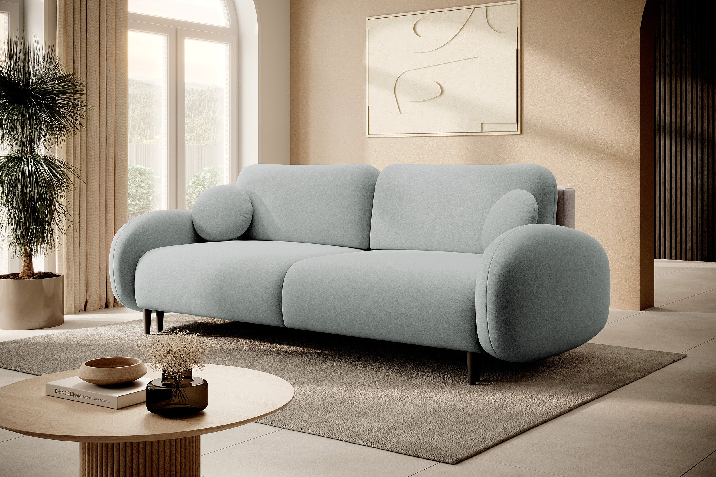 selsey-bafra-ausklappbares-sofa-mit-schlaffunktion-und-bettkasten-grauer-samt image 2