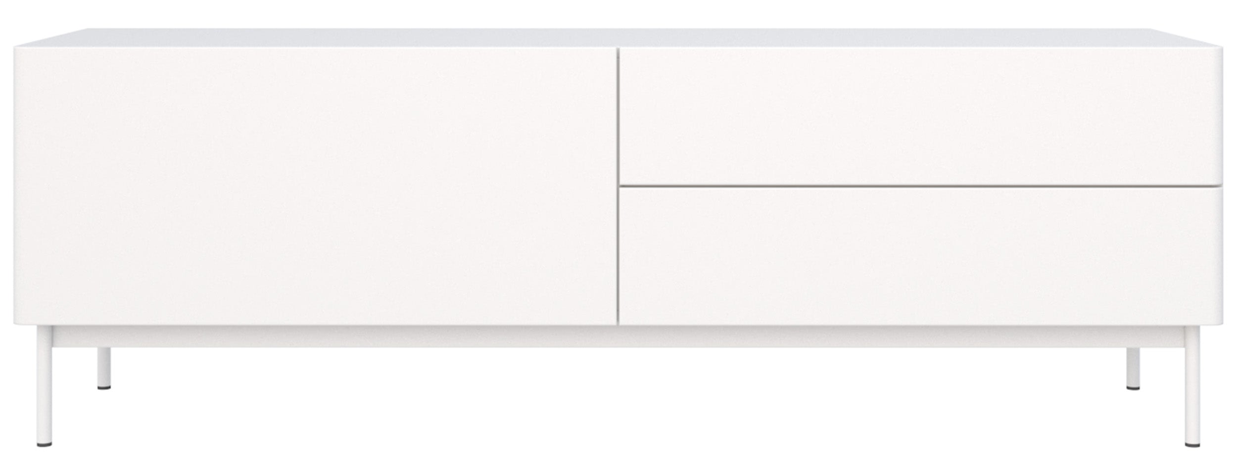 selsey-olio-tv-schrank-160-cm-mit-klappe-und-zwei-schubladen-wei image 4