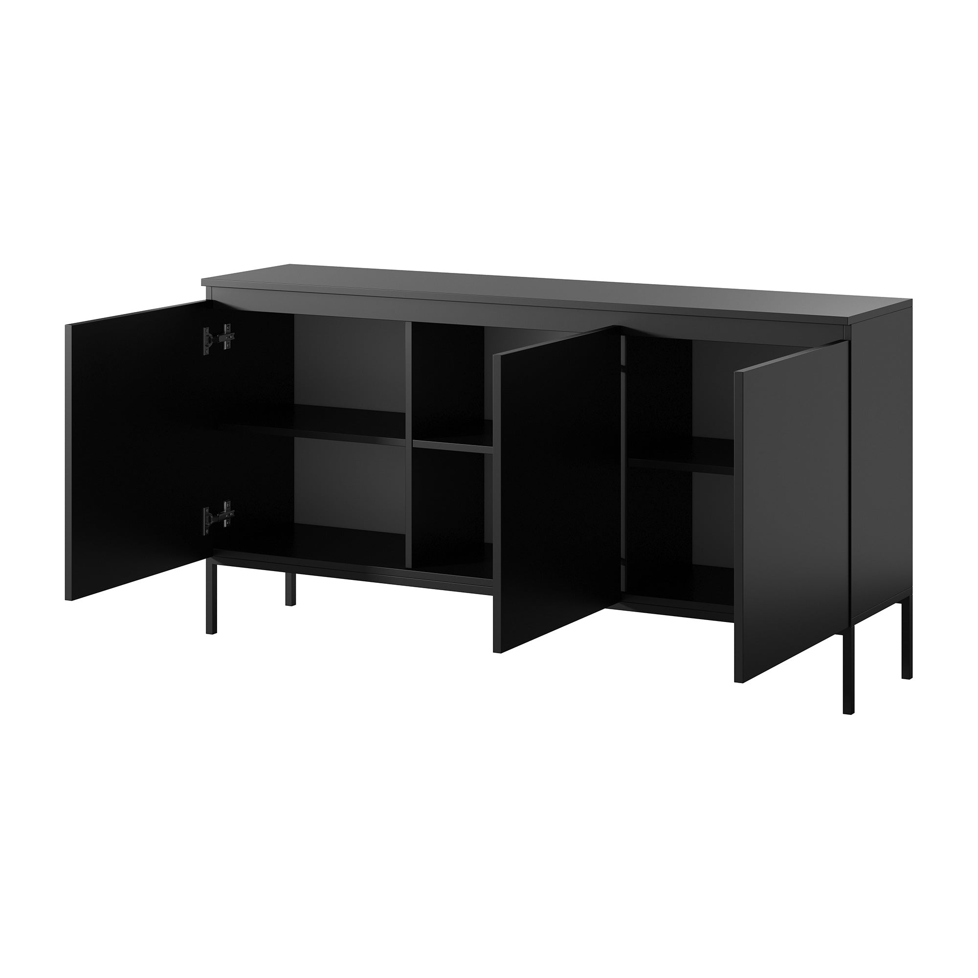 selsey-bemmi-dreht-r-kommode-150-cm-schwarz-mit-schwarzen-beinen image 2