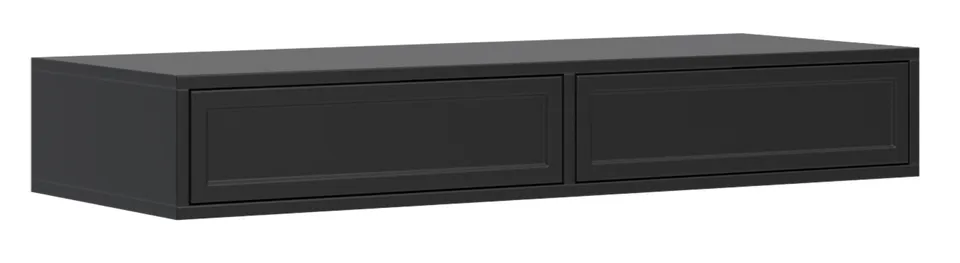 selsey-velveto-toilettentisch-schminktisch-mit-zwei-schubladen-110-cm-schwarz image 1