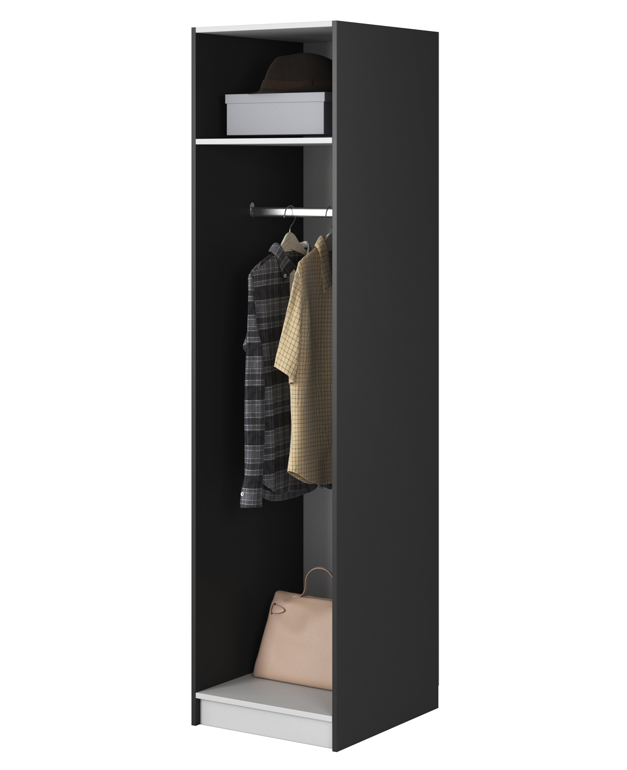 selsey-frame-kleiderschrank-eint-rig-mit-kleiderstange-50-cm-schwarz image 3