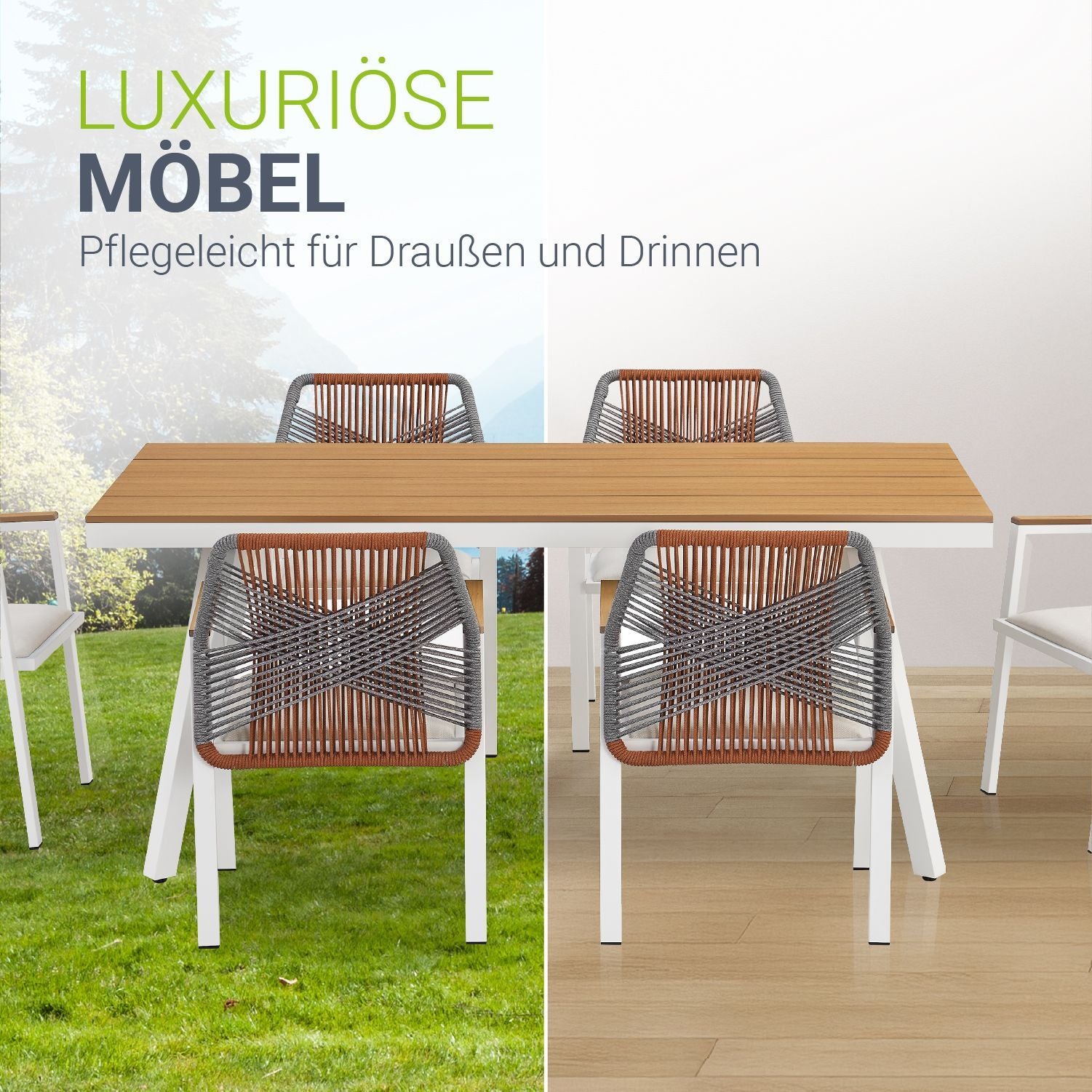 juskys-costa-rica-premium-gartengarnitur-tisch-6-st-hle-metall-rattan-optik image 3