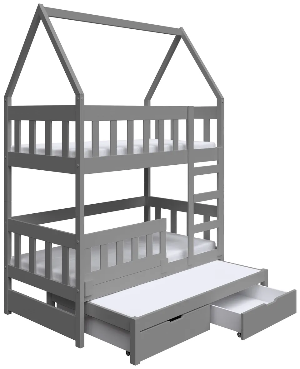 selsey-vistena-etagenbett-75x180-cm-hausform-f-r-3-personen-grau-mit-matratzen-u image 1
