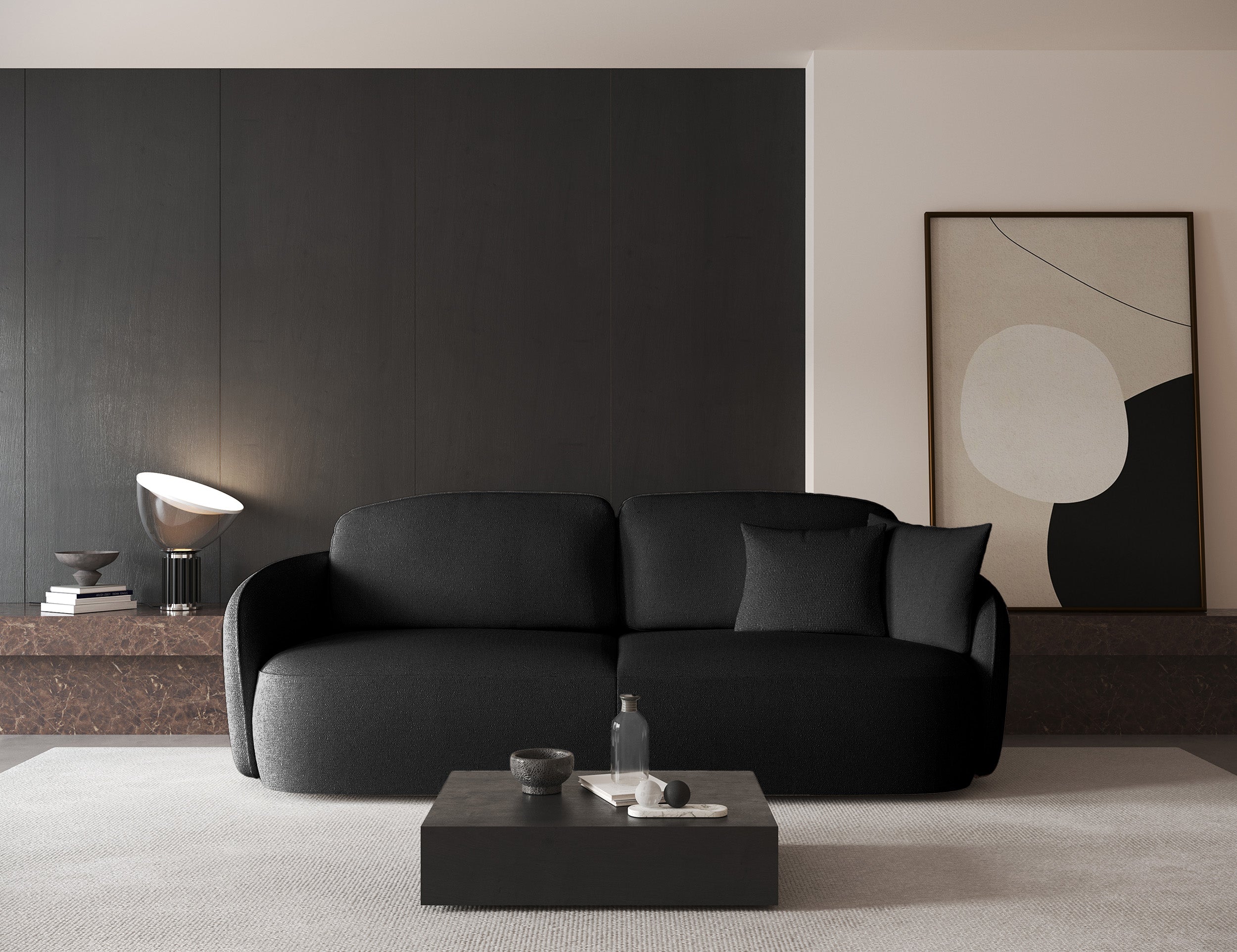 selsey-savoy-schlafsofa-3-sitzer-schwarz-mit-stauraum-hydrophobes-chenille image 2