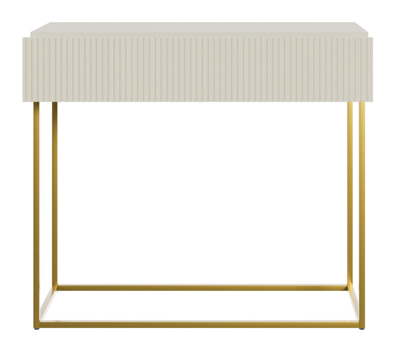 selsey-veldio-konsole-90-cm-mit-schublade-und-gefr-ster-front-grau-beige-mit-gol image 5