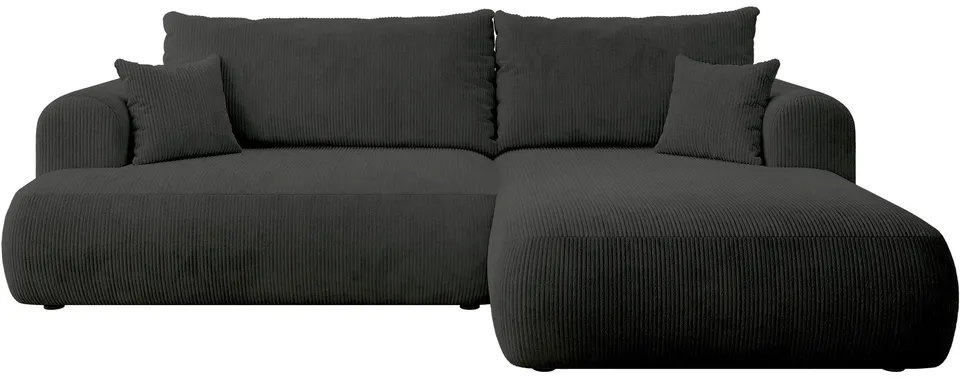 selsey-ovo-cord-ecksofa-mit-schlaffunktion-l-form-rechts-mit-stauraum-dunkelgrau image 1