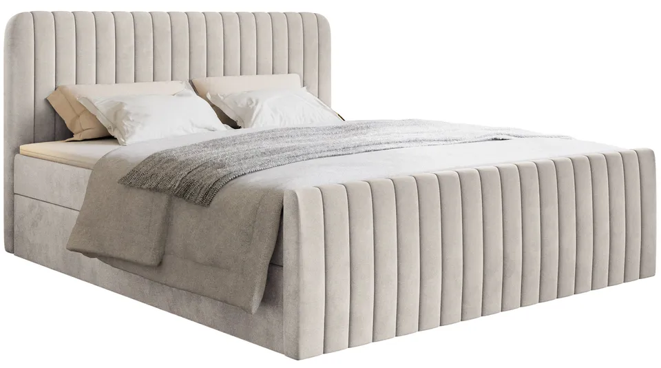 selsey-saliano-kontinentalbett-140x200-cm-mit-stauraum-und-topper-beiger-samt image 1