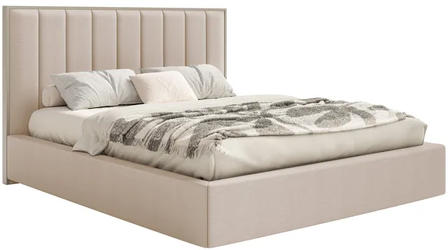 selsey-polsterbett-togents-160x200-cm-beige-hydrophobes-chenille image 1