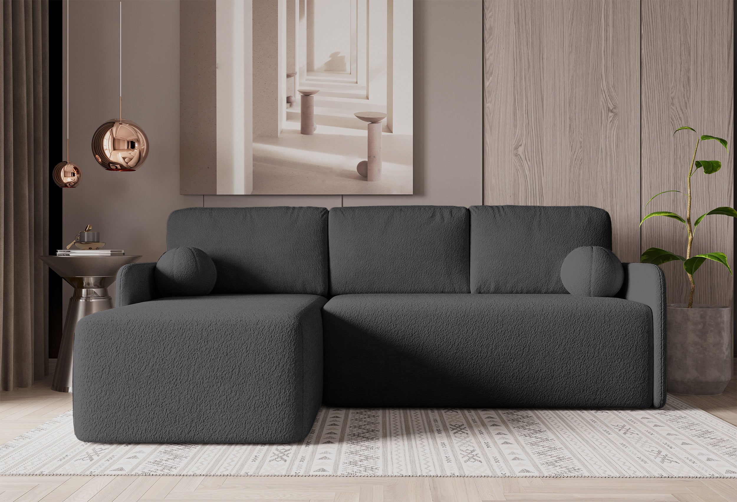selsey-bloom-ecksofa-mit-schlaffunktion-l-form-mit-stauraum-grafit-boucl-univers image 2