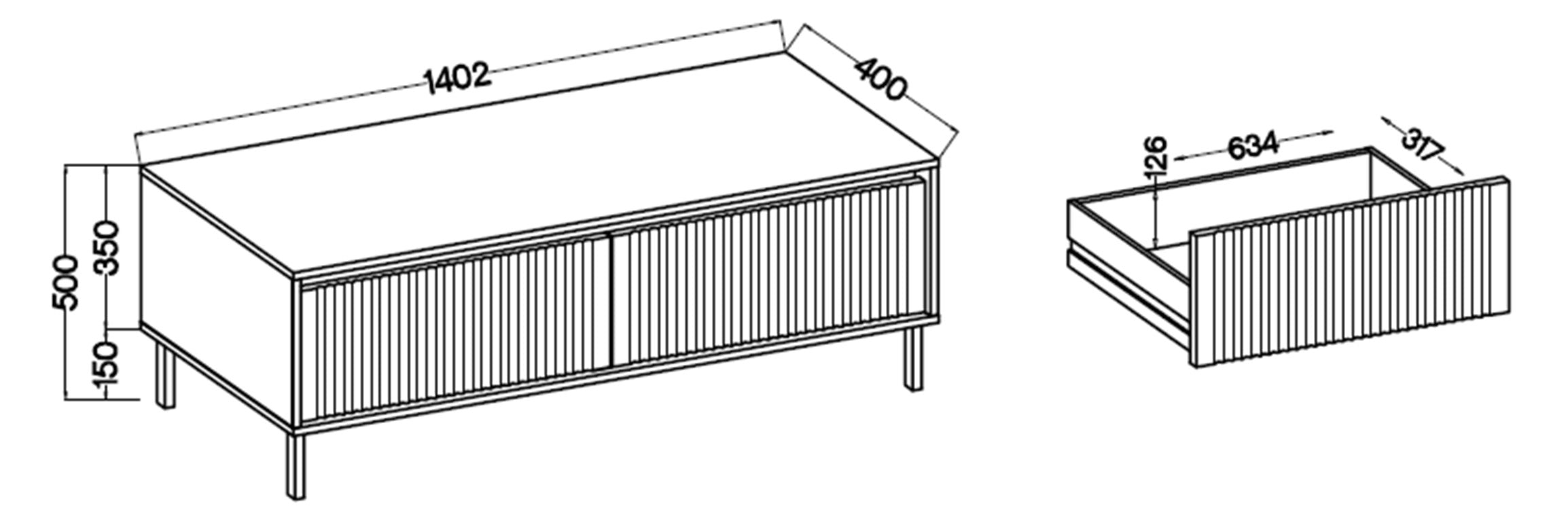 selsey-osaka-tv-schrank-140-cm-mit-2-schubladen-eiche-evoke-gerillte-fronten-sch image 7