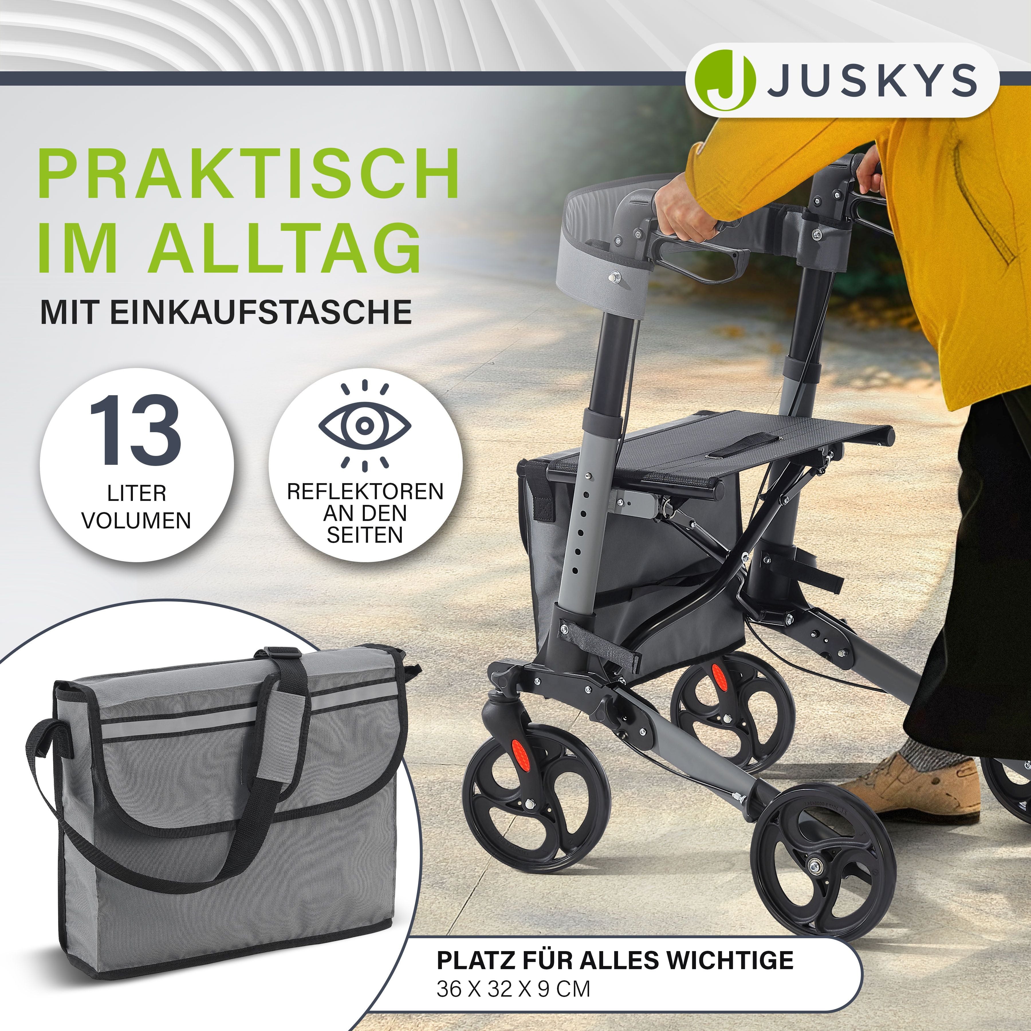 juskys-aluminium-rollator-vital-mit-sitz-klappbar-schwarz image 6
