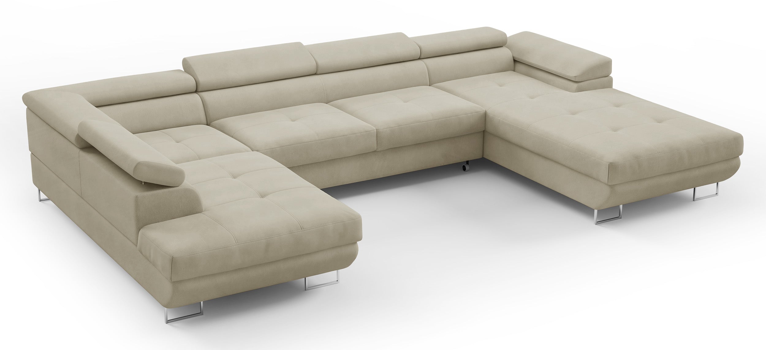 selsey-nollia-ecksofa-u-form-links-creme-boucl-mit-schlaffunktion image 5