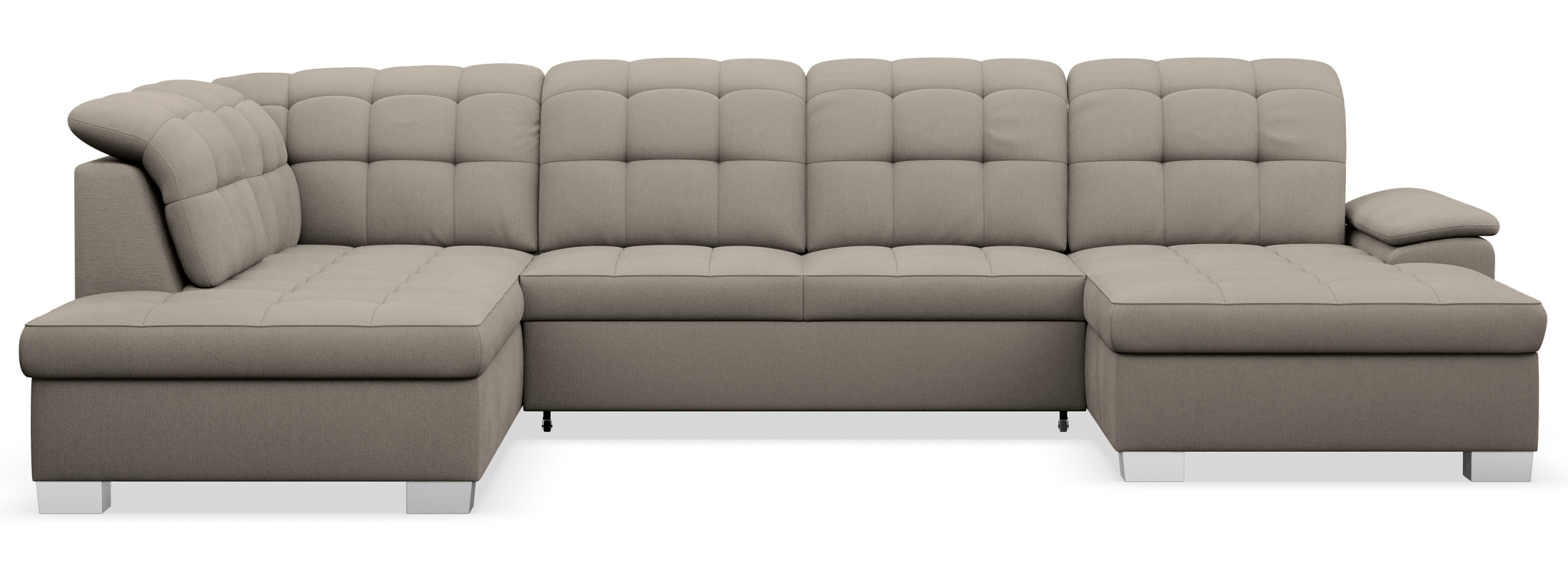 selsey-jamaal-ecksofa-u-rechts-mit-schlaffunktion-grau-beiges-flechtmuster-mit-s image 1