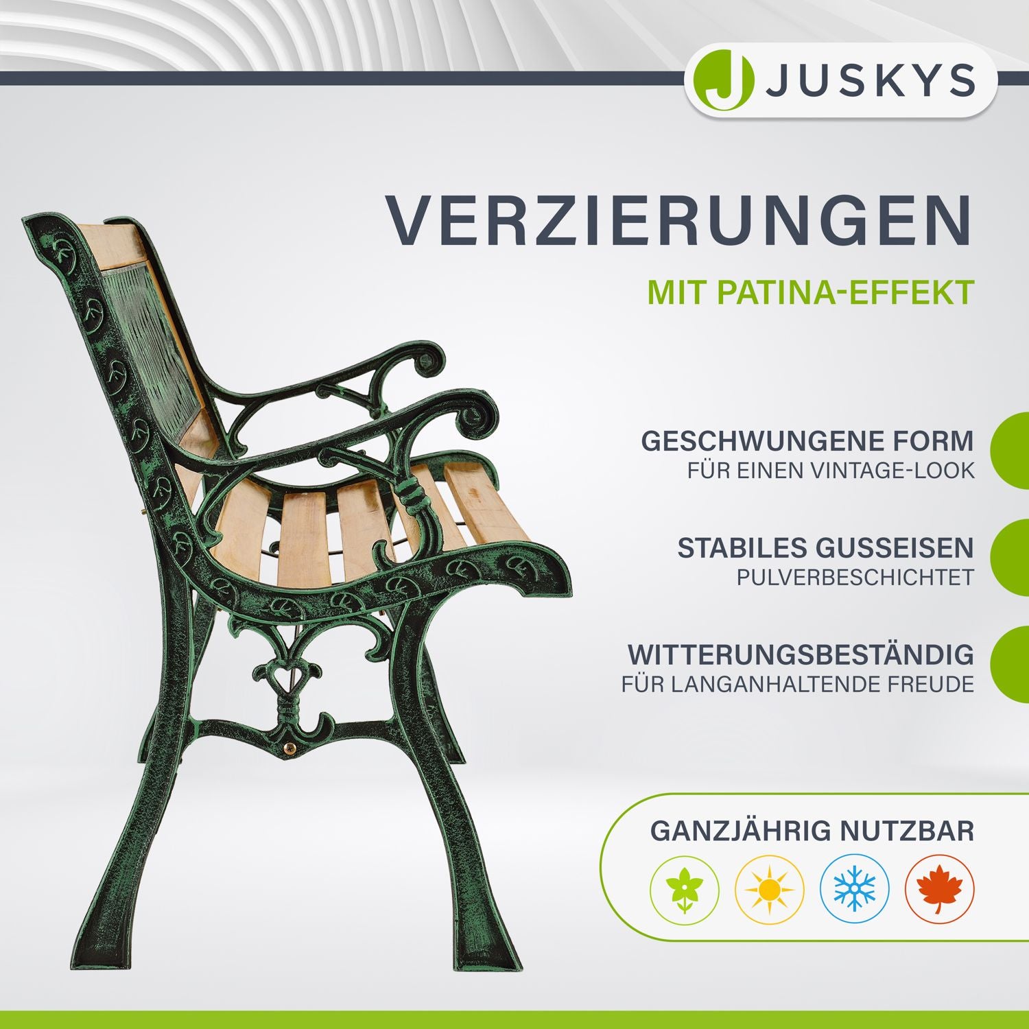 juskys-gartenbank-pisa-vintage-holzbank-mit-gusseisen-f-r-2-personen image 5